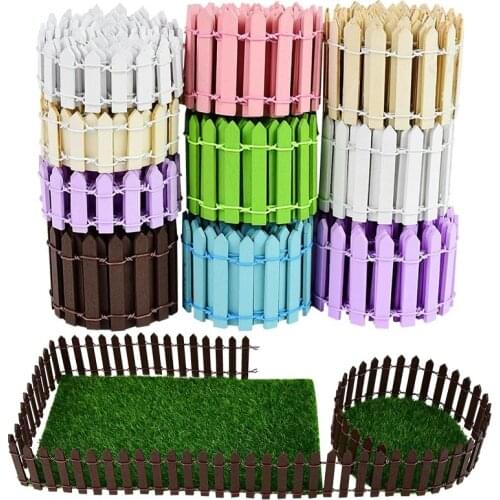 100cm/roll Miniature Mini Wooden Fencing Wood Barrier DIY Landscape Fairy Garden Figurines Miniatures Decor Home Lawn Decoration