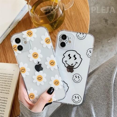 Funny Cute Cartoon Pattern Phone Case For iPhone 12 mini 7 8 plus 11 Pro max SE 2020 X XR XS Max Transparent Cover Silicone Capa