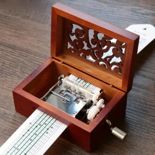 DIY Compose Music Spectrum Hand Crank Operated Punched Tune Paper Tape Music Box Movement + Hole Puncher + 20 Note Paper StripsF