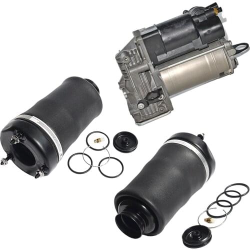 AP02 Compressor Pump + Front Air Spring Bags For Mercedes X164 W164 M ML GL 320 350 420 450 500 280 300 1643204313 A1643204313