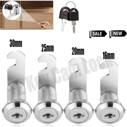 Cam Cylinder Locks Door Cabinet Mailbox Padlock Drawer Cupboard Box Lock With 2 Keys For Furniture Hardware