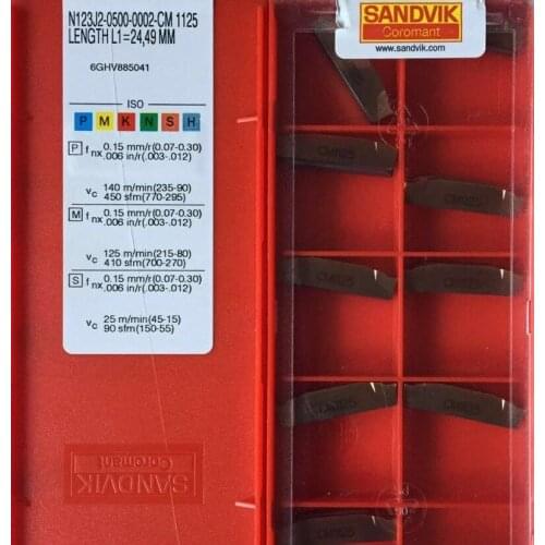 ORIGINAL 10PCS CARBIDE INSERT N123J2-0500-0002-CM1125