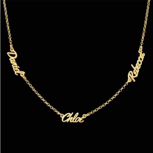 Custom Name Necklace for Women Girl Stainless Steel Choker Personalized Customized Nameplate Jewelry Girlfriend Birthday Gift