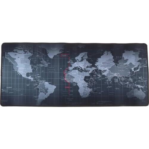 Portable Gaming World Map Large Extended Mousepad Keyboard Mat Rubber Base