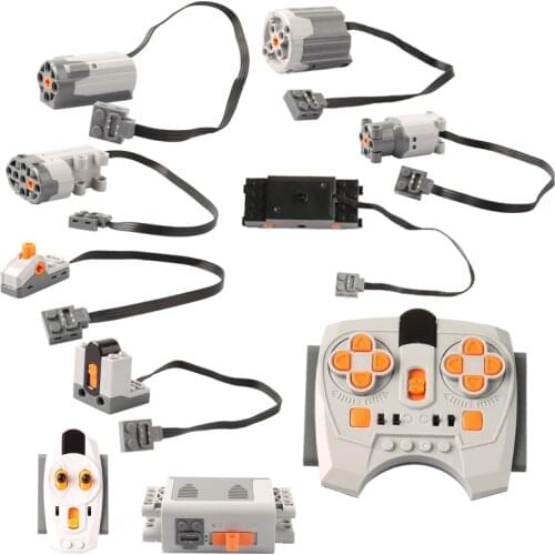 Technical Parts Motor Multi Power Functions 8293 8883 Tool Servo Train Motor PF Model Sets Building Blocks Compatible All Brands