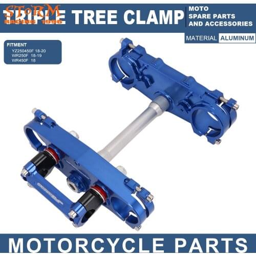 Upper Lower Triple Tree Clamps Steering Stem Handlebar Riser Mount Front and Rear Locking For Yamaha YZ250 YZ450F WR250F WR450F