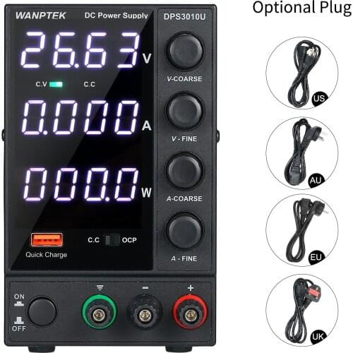 WANPTEK DPS3010U 4 Digits Display LED High Precision Adjustable Mini Power Supply Switching DC Power Supply AC 115V/230V 50/60Hz
