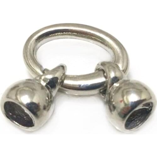 15x40mm Bell Style Silver Jewelry Foldover Clasp for Single Row Large Beads or Multi-Row Seed Beads Jewelry