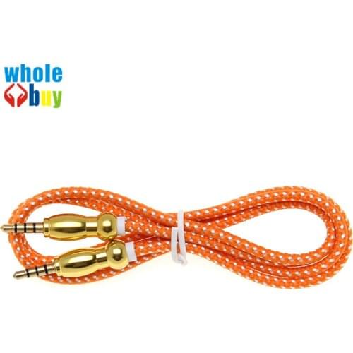 1M 3.5mm Car Auxiliary Aux Cable Male to Male Gourd Shape Head Aux to Aux Audio Cable for Headphones iPhones iPads new 50pcs/lot