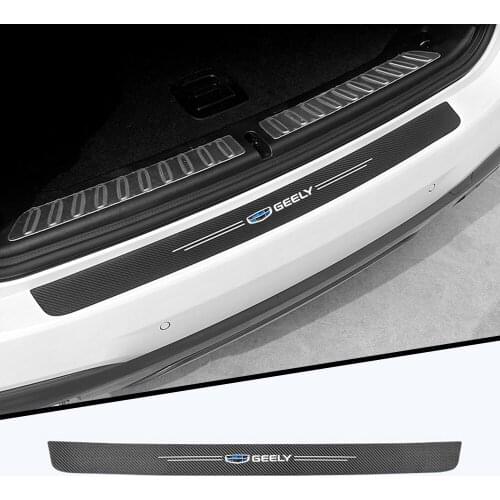 1pc car sticker carbon fiber car trunk bumper decoration modified decoration For geely emgrand ec7 ec8 ck atlas ck2 ck3 gt gc9