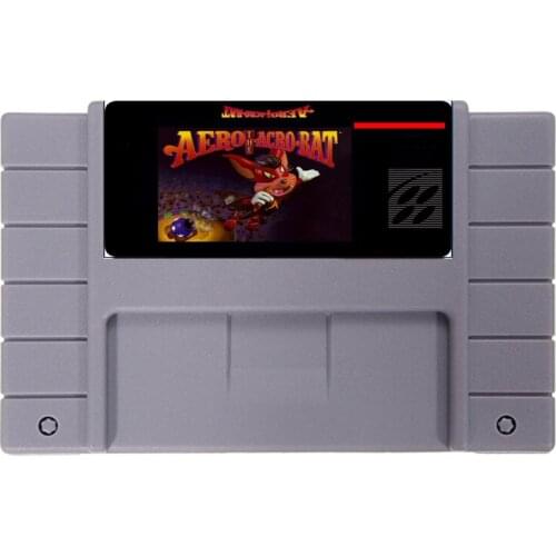 Aero Acro-bat 16 bit NTSC Big Gray Game Card For USA Version Game Player