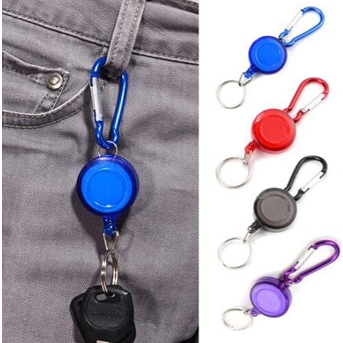 80%HOT1Pc Durable Colorful Retractable Strap Carabiner Card LabelS1 Key Chain Gift