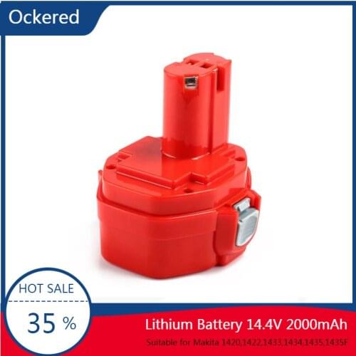 Ockered New 14.4V 2000mAh Rechargeable Battery 2.0A Power Tool Battery For MAKITA 1420,1422,1433,1434, 1435,1435F, 192699-A