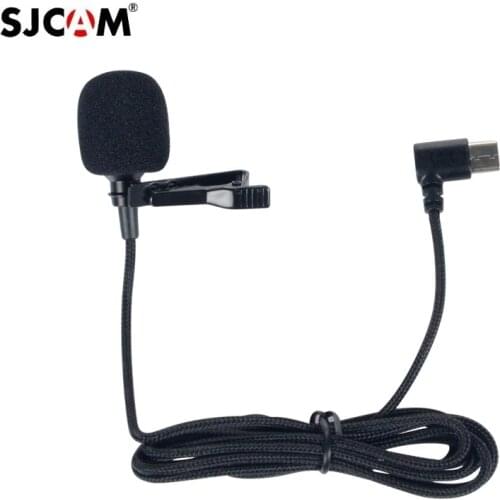 New Original SJCAM Series Accessories External Microphone with Clip Type C for SJ9 Max Strike /SJ8 Pro/Plus/Air Action Camera