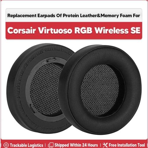 Virtuoso Ear Pads Replacement Cushion Pad Protein Leather Memory Foam for Corsair Virtuoso RGB Wireless SE Gaming Headsets