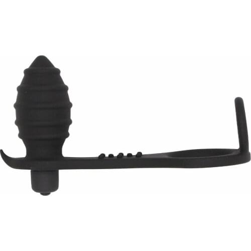 Silicone Double Cock Rings Anal Plug Vibrator Prostate Massage Butt Plug Male Masturbator Adult Sex Toys for Men Gay Sex Product