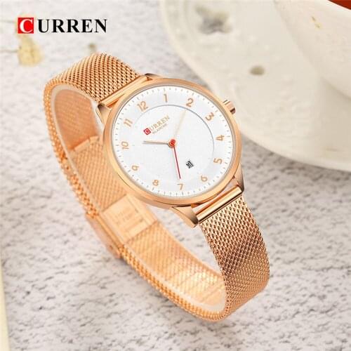 CURREN Rose Gold Watch Women Watches Ladies Creative Steel Womens Bracelet Watches Female Clock Relogio Feminino Montre Femme