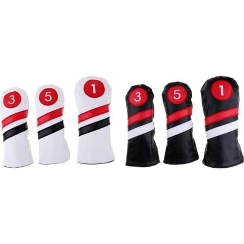 Golf Headcovers 1, 3, 5 Driver & Fairway Woods Head Covers with Elastic Closure, fits most wood driver