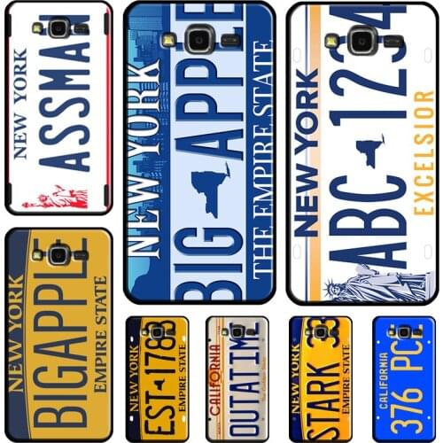License Plate Number New York Phone Case For Samsung Galaxy J8 A9 A7 2018 A8 A6 J6 J4 Plus J1 J3 J5 J7 A3 A5 2016 2017