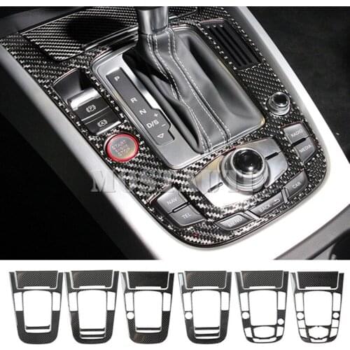 For Audi A5 S5 Carbon Fiber Console Gear Box Panel Trim Cover 2008-2016 Car Accessories Interior Car Decor Car Trim