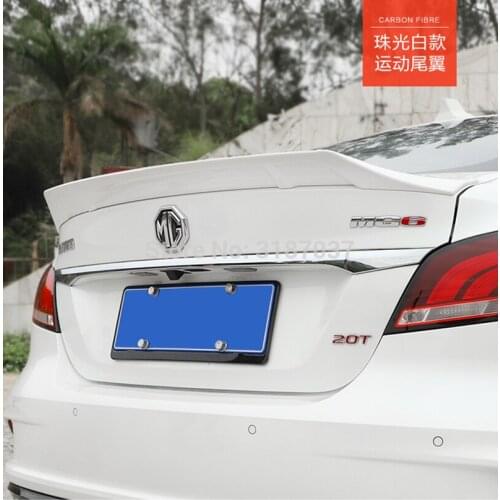 For morris garages MG6 Spoiler 2016-2019 High Qualit ABS Plastic Rear Roof Spoiler Wing Trunk Lip Boot Cover Car Styling