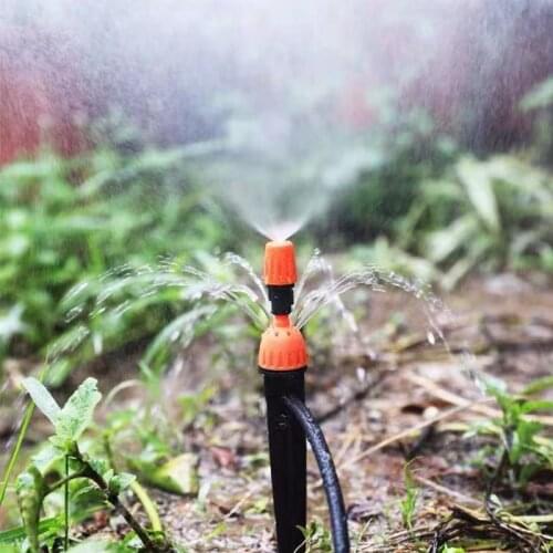 HEMAN 4/7mm Garden Adjustable Irrigation Stake Sprinkler Emitter Dripper Micro Spray Misting Nozzle