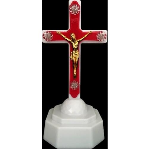European Style Boutique LED Light Christ Jesus Lcon Cross Home Church Pray Ornaments Church Souvenirs