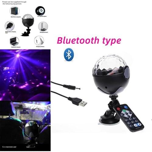 Mini Pocket Crystal Magic Ball Laser Stage Light Party Bluetooth Car DJ Disco Light Projector Light Effect Lamp Christmas Supply