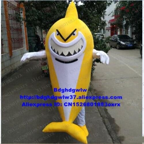 Yellow Shark Mascot Costume Adult Cartoon Character Outfit Suit Parent-child Activities Professional Stage Magic zx1417