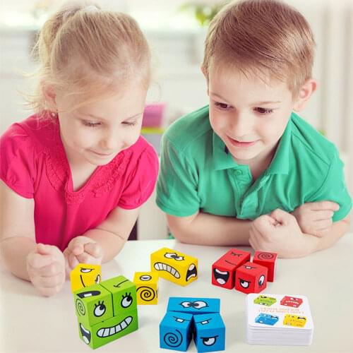 Cute Facial Expression Stacking Machine for Classroom Speech Therapy Materials Boys Girls Learning Toys Cards