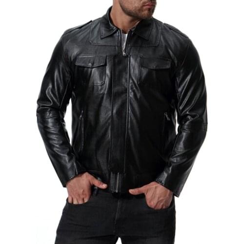 Mens motorcycle leather jacket slim coat men jackets clothes personalized jaqueta de couro stage street dance rock fashion