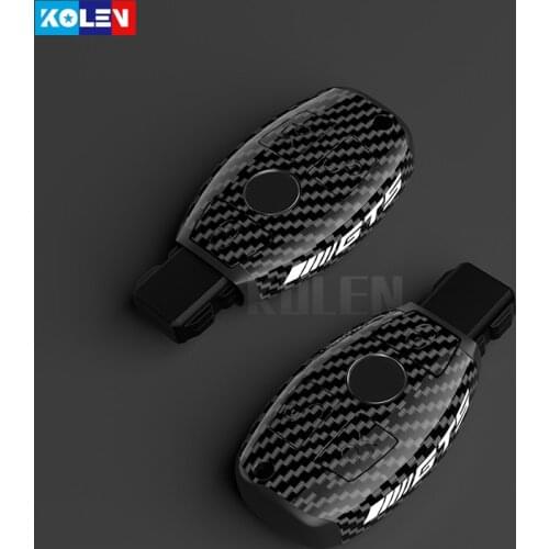 New Carbon Fiber Car Remote Key Cover Case Shell Fob For Mercedes Benz A B C R G Class GLK GLA W204 W251 W463 W176 AMG W222 W246