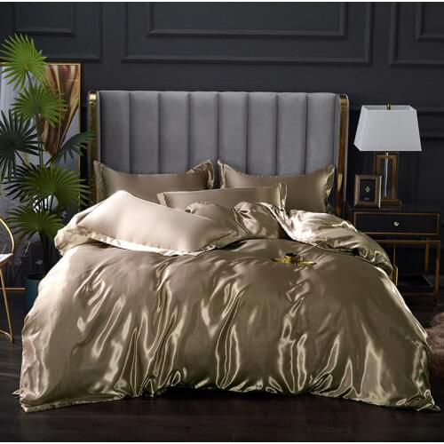 Bonenjoy 1pc Bed Cover Satin Smooth Bedding for Summer King Size funda nordica Ice Cooling bettwasche Queen Cover(no pillowcase)