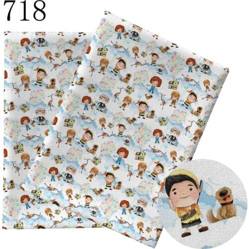Half yard 45X145cm shopping bag fabric Print Polyester cotton DIY Material Pillow Hat sofa kird mask Handmade 718