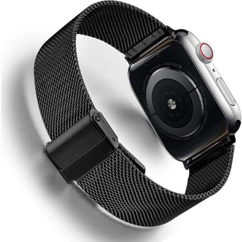 Strap For Apple Watch 5 band 44mm 40mm Stainless steel correa Milanese Loop Apple watch series 5 4 3 2 iwatch band 42mm 38mm 44