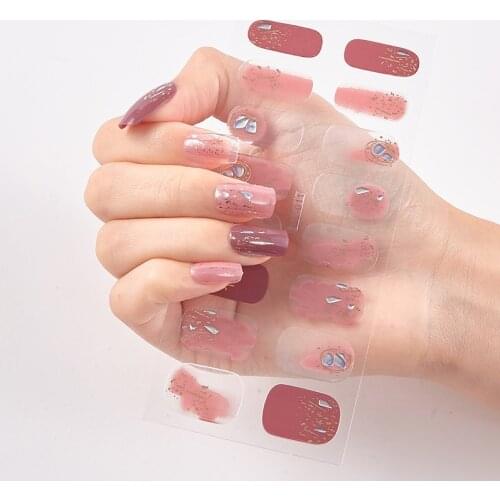 16 Tips/Sheet Solid Colors And Creative Nail Art Nail Wraps DIY Self Adhesive Nail Sticker Nail Sticker set Nail Accesoires