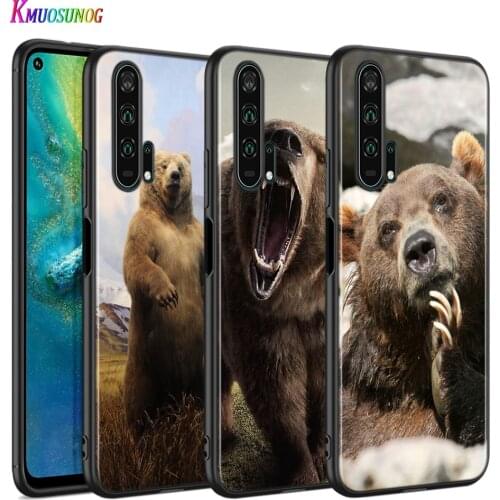 Silicone Cover Fighting Brown Bear For Honor 30i 10i 10X 9X 8X MAX 20 10 9 8 8A 8C 8S Prime 7A Pro Lite Phone Case