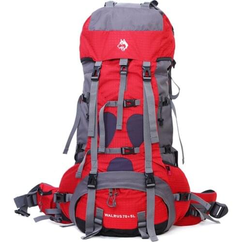 Jungle King Outdoor mountaineering bag 70 +5 L professional waterproof nylon climbing travel camping mountaineering backpack