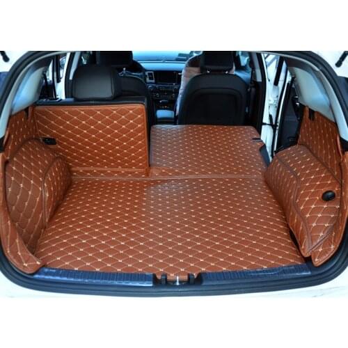 Waterproof luxury fiber leather car trunk mat for kia niro 2016 2017 2018 2019 2020 car accessories