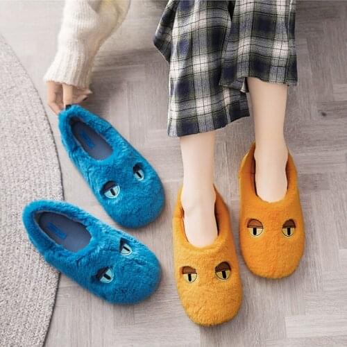 Women Indoor Slippers Warm Plush Lovers Home Slipper Anti Slip Autumn Winter Shoes Woman House Floor Soft