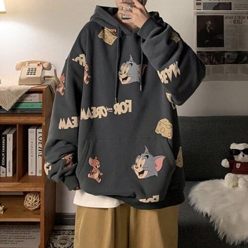Woman Cartoon Printed Hoodies Women Harajuku Pullover Casual Fashion Kawaii Unisex Sweatshirts Female Hoodie Winter clothes