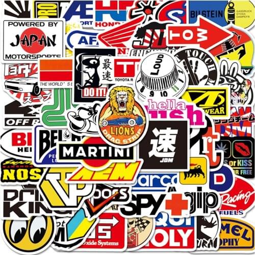 10/30/50/100PCS JDM Racing Car Modification Graffiti Waterproof Stickers Skateboard Fridge Guitar Motorcycle Cool Sticker Toys