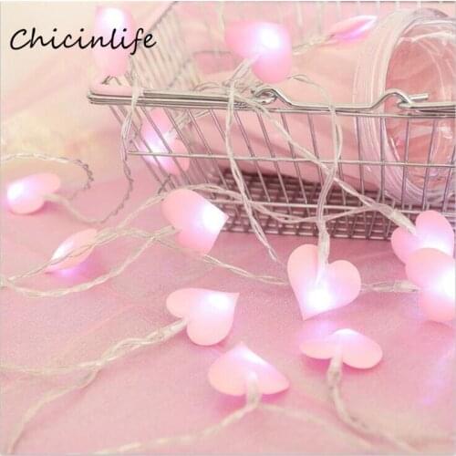 Chicinlife 10 LED Love Heart Wedding String Light Sponge Heart Led Fairy String Outdoor Children Room Decoration Wedding Decor