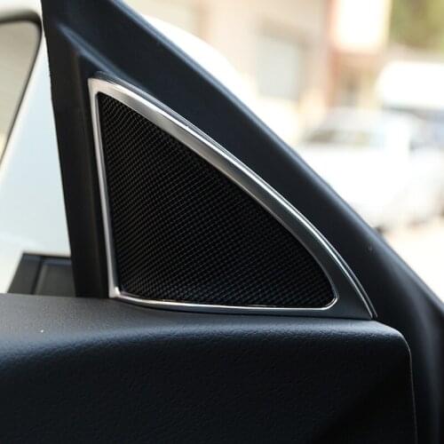 2Pcs Car Door Speaker Frame Trim Stickers For Mercedes Benz CLA 200 220 260 W117 C117 Car-Styling 2014-2017 Accessory