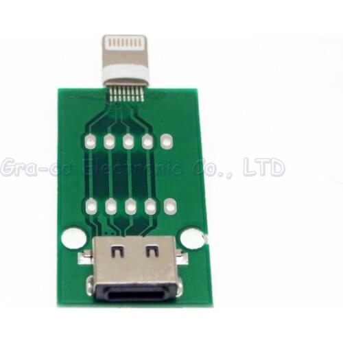 25pcs 8pin Lightning interface test board for iPone5 iPad4 etc USB Adapter board