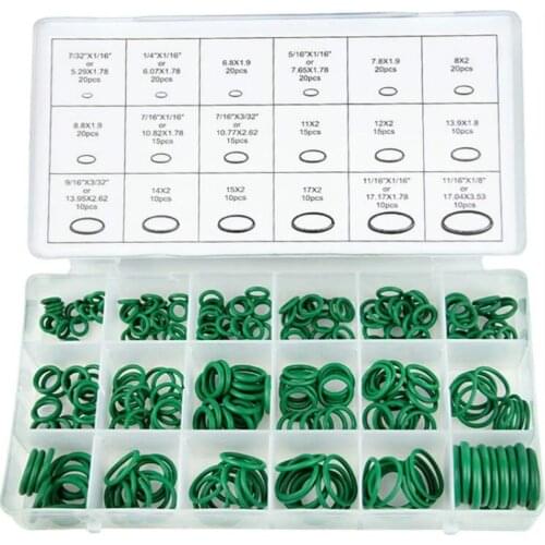 270PCS R134A 18 Sizes Assortment Car Air Condition Rubber Ring O-Rings Seal A/C Repair Automotive AC Pipe Tool Joint Seal Rings