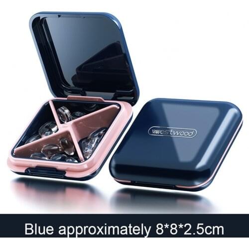 4 Grid Medicine Pill Box Waterproof for Storage Travel Pill Case Vitamins Container Plastic Box Capsules Organizer for Tablets