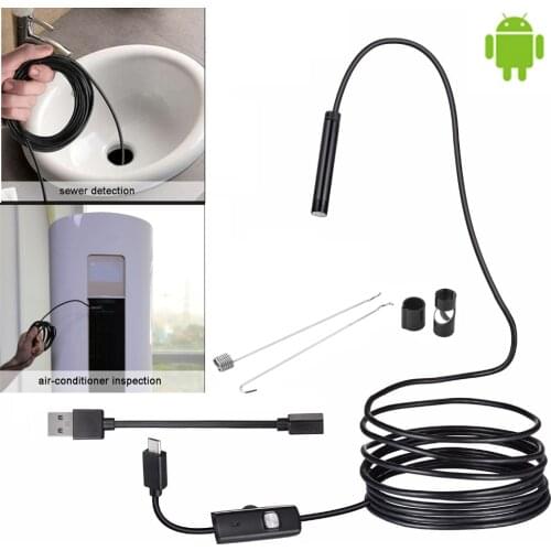 5.5mm 2m Android Endoscope Camera IP67 Waterproof Support OTG&UVC Smartphone HD Snake Mini Usb Endoscope
