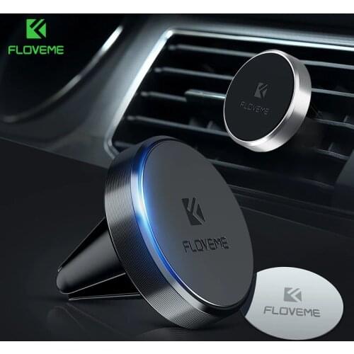 FLOVEME Mini Air Vent Mount Bracket Magnetic Car Phone Holder For Samsung Galaxy S20 S10 S9 S8 A51 A71 Magnet Stand Phone Holder