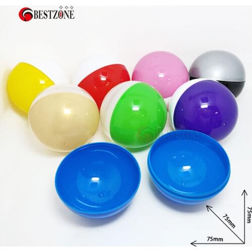 Free Shipping Strong 100Pcs/Lot Diameter 75MM Colorful Empty Plastic Ball 3" Capsules Toy For Kids Gift Vending Machine